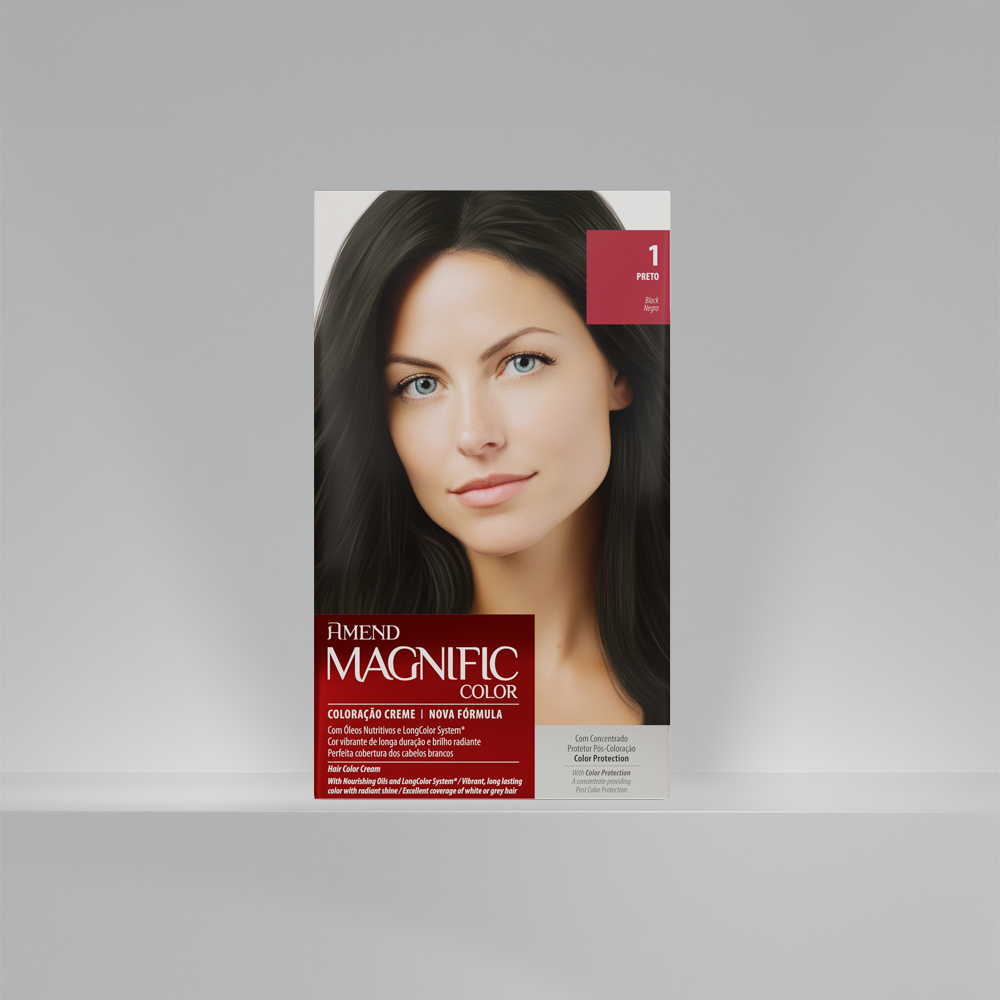 Kit Coloração Amend Magnific Color 1.0 Preto
